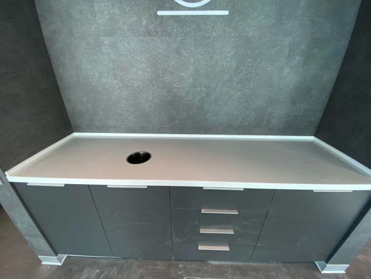 Фото 4. Столешница из акрилового камня Grandex P-104 Pure White от производителя «KARAT». Работаем с 2005 г. Своё оборудование. Бесплатный замер. Гарантия!