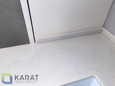 Фото 6. Три столешницы из акрилового камня для СУ от производителя «KARAT». Работаем с 2005 г. Своё оборудование. Бесплатный замер. Гарантия!