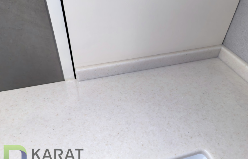 Фото 6. Три столешницы из акрилового камня для СУ от производителя «KARAT». Работаем с 2005 г. Своё оборудование. Бесплатный замер. Гарантия!