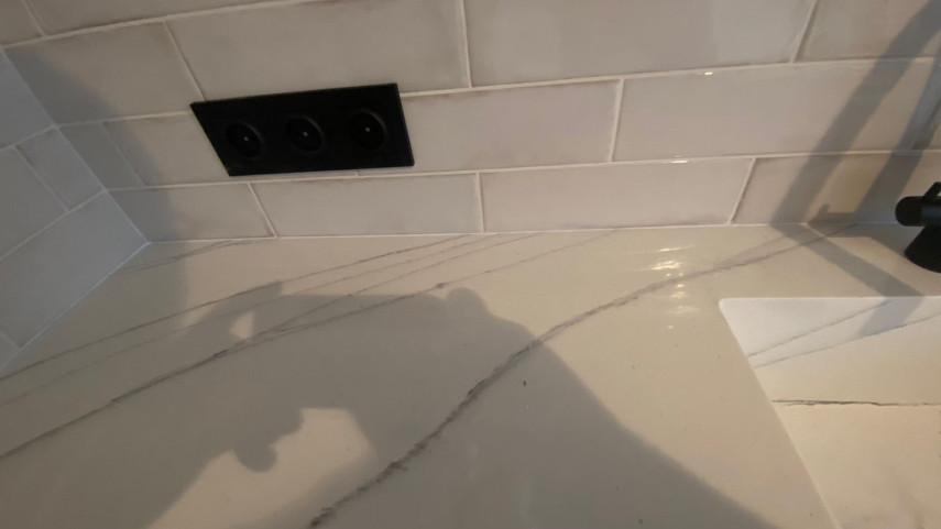 Фото 1. Столешница с мойкой из акрилового камня Grandex C-801 Arezzo от производителя «KARAT». Работаем с 2005 г. Своё оборудование. Бесплатный замер. Гарантия!