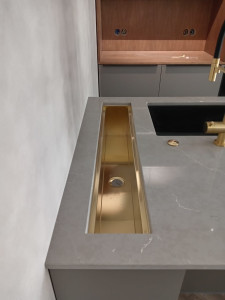 Фото 9. Остров из кварцевого агломерата Cona Quartz UC026 Valley Grey от производителя «KARAT». Работаем с 2005 г. Своё оборудование. Бесплатный замер. Гарантия!