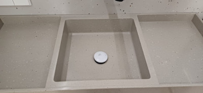 Фото 2. Столешница с интегрированной раковиной из акрилового камня Hi macs Granite G 117 Cappuccino от производителя «KARAT». Работаем с 2005 г. Своё оборудование. Бесплатный замер. Гарантия!