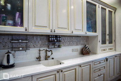 Фото 2. Столешница с вырезом на заказ из акрилового камня S-110 от производителя «KARAT». Работаем с 2005 г. Своё оборудование. Бесплатный замер. Гарантия!