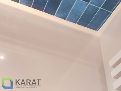 Фото 5. Столешница с интегрированной раковиной в СУ от производителя «KARAT». Работаем с 2005 г. Своё оборудование. Бесплатный замер. Гарантия!