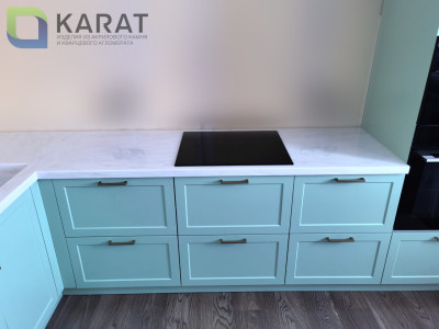 Фото 3. Угловая столешница с интегрированной мойкой от производителя «KARAT». Работаем с 2005 г. Своё оборудование. Бесплатный замер. Гарантия!
