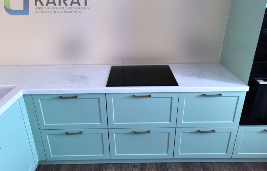 Фото 3. Угловая столешница с интегрированной мойкой от производителя «KARAT». Работаем с 2005 г. Своё оборудование. Бесплатный замер. Гарантия!