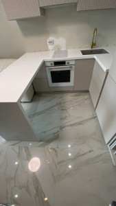 Фото 1. Столешница из акрилового камня Grandex D-313 Milky Way от производителя «KARAT». Работаем с 2005 г. Своё оборудование. Бесплатный замер. Гарантия!