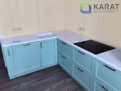 Фото 1. Угловая столешница с интегрированной мойкой от производителя «KARAT». Работаем с 2005 г. Своё оборудование. Бесплатный замер. Гарантия!