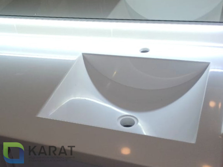 Фото 1. Раковина Ладья акриловый камень от производителя «KARAT». Работаем с 2005 г. Своё оборудование. Бесплатный замер. Гарантия!