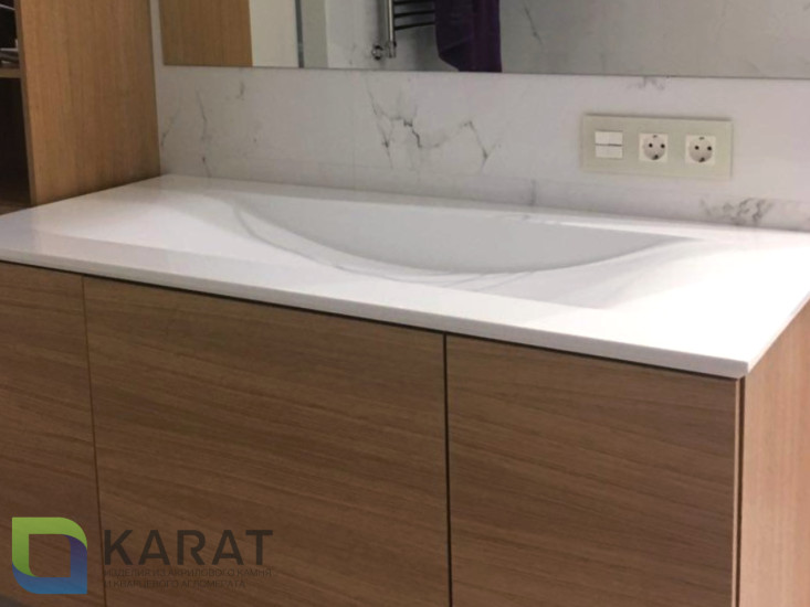 Фото 6. Раковина Карелия XVP акриловый камень от производителя «KARAT». Работаем с 2005 г. Своё оборудование. Бесплатный замер. Гарантия!