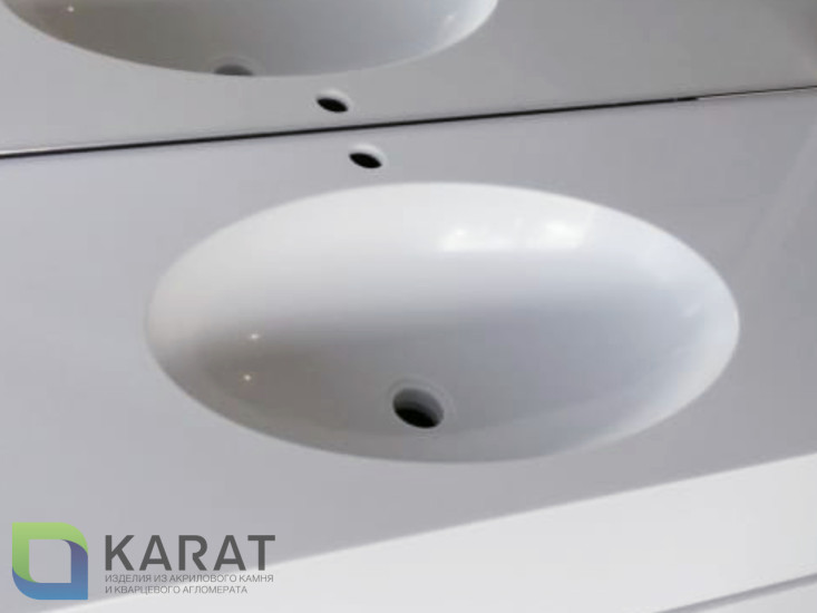 Фото 1. Раковина VN3 акриловый камень от производителя «KARAT». Работаем с 2005 г. Своё оборудование. Бесплатный замер. Гарантия!