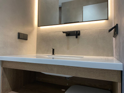 Фото 3. Столешница из акрилового камня Grandex P-109 Light Grey от производителя «KARAT». Работаем с 2005 г. Своё оборудование. Бесплатный замер. Гарантия!