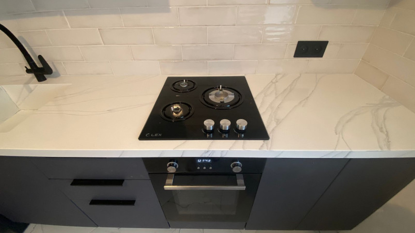 Фото 4. Столешница с мойкой из акрилового камня Grandex C-801 Arezzo от производителя «KARAT». Работаем с 2005 г. Своё оборудование. Бесплатный замер. Гарантия!