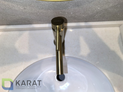Фото 8. Три столешницы из акрилового камня для СУ от производителя «KARAT». Работаем с 2005 г. Своё оборудование. Бесплатный замер. Гарантия!
