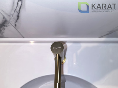 Фото 4. Три столешницы из акрилового камня для СУ от производителя «KARAT». Работаем с 2005 г. Своё оборудование. Бесплатный замер. Гарантия!