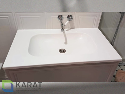 Фото 2. Раковина V1 акриловый камень от производителя «KARAT». Работаем с 2005 г. Своё оборудование. Бесплатный замер. Гарантия!