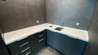 Фото 2. Столешница из акрилового камня Grandex P-104 Pure White от производителя «KARAT». Работаем с 2005 г. Своё оборудование. Бесплатный замер. Гарантия!
