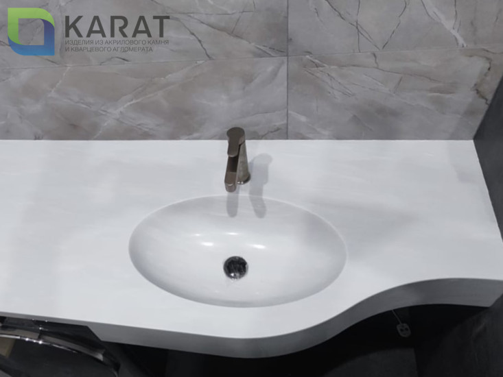 Фото 4. Раковина VN3 акриловый камень от производителя «KARAT». Работаем с 2005 г. Своё оборудование. Бесплатный замер. Гарантия!