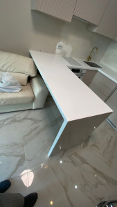 Фото 2. Столешница из акрилового камня Grandex D-313 Milky Way от производителя «KARAT». Работаем с 2005 г. Своё оборудование. Бесплатный замер. Гарантия!